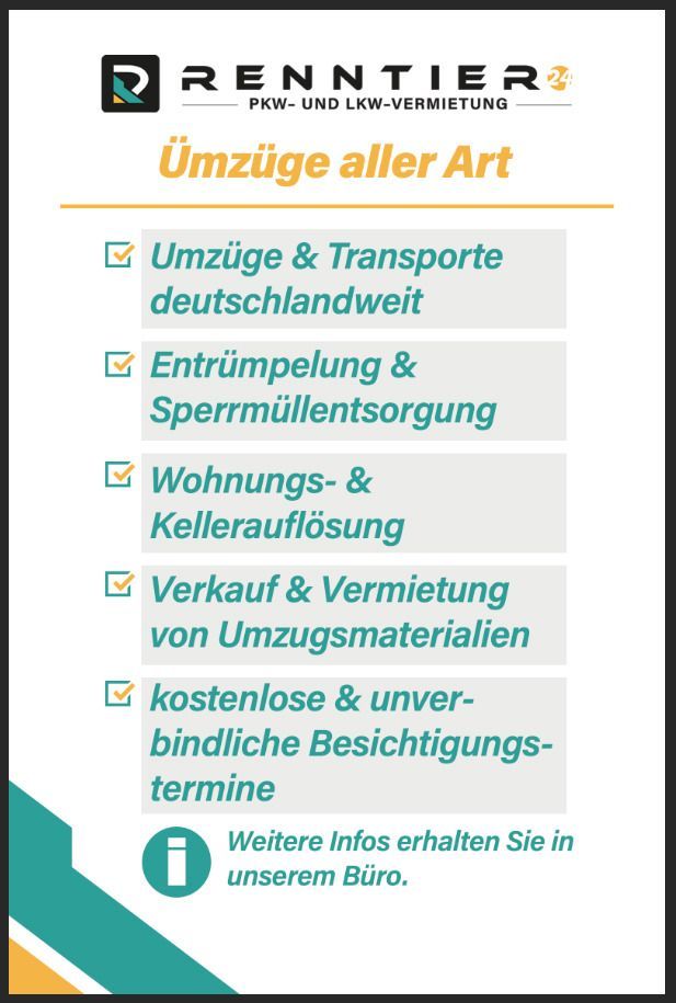 Renntier 24 - Autovermietung mit Entrümpelungsdienst
