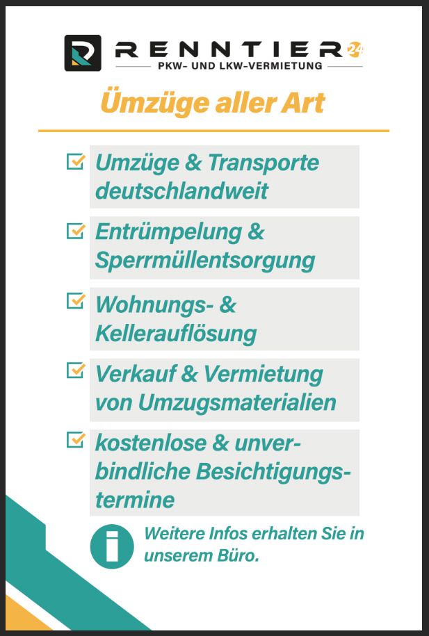 Renntier 24 - Autovermietung mit Entrümpelungsdienst